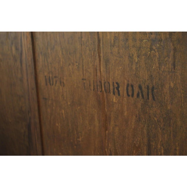 Antique Jacobean Renaissance Tudor Oak Blind China Cabinet Bookcase Cupboard For Sale - Image 14 of 15