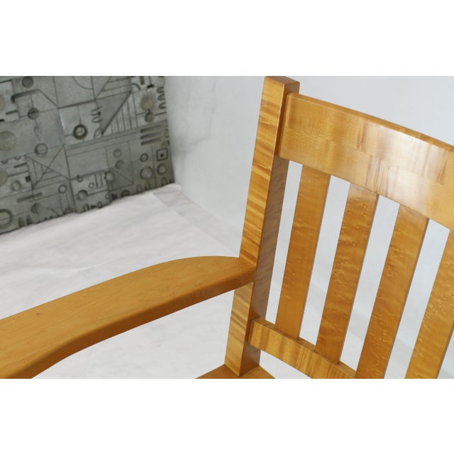 Solid Brid’s-Eye Maple High Pool Chairs Bar Stools For Sale - Image 14 of 14