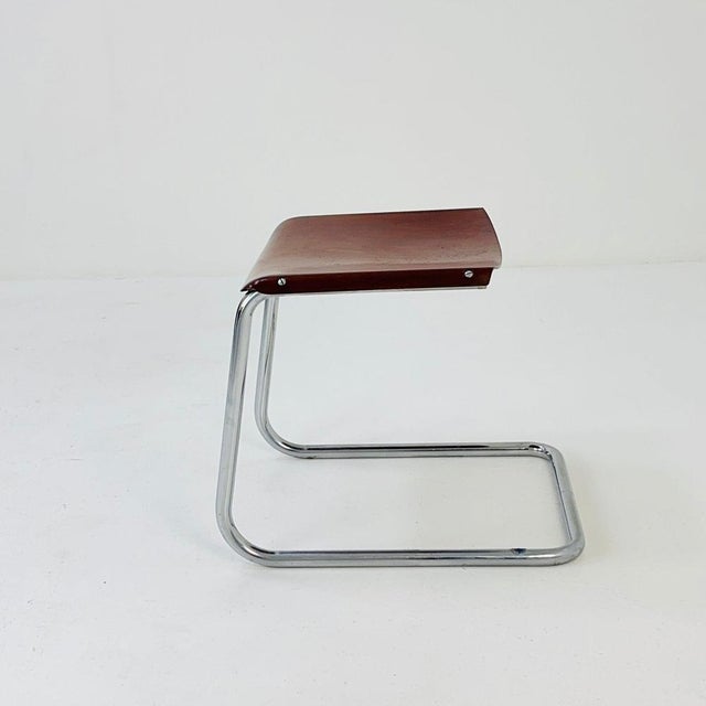 Bauhaus Mid-Century Bauhaus B37 Stool by Mart Stam for Bremshy, 1960s For Sale - Image 3 of 11