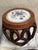 Antique Chinese Blue & White Porcelain Top Twisted Bentwood Drum Stool Table For Sale - Image 4 of 11