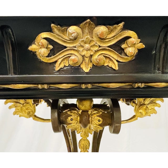 Neoclassical Style Console Table, Refinished, Bronze, Celebrity Provenance For Sale In New York - Image 6 of 13