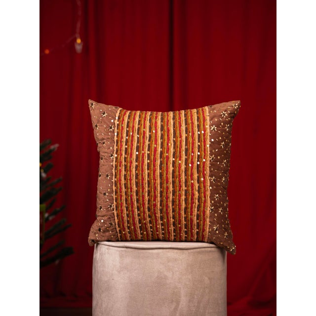 Textile Warm Glow Cushion Cover For Sale - Image 7 of 7