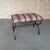 Metal Spanish Iron Bench in Striped Fabric For Sale - Image 7 of 12