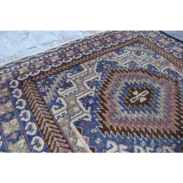 Vintage Belouch Taimani Afghan Rug For Sale - Image 4 of 6