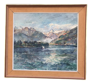 Lake Geneva, 1950, Oil, Framed