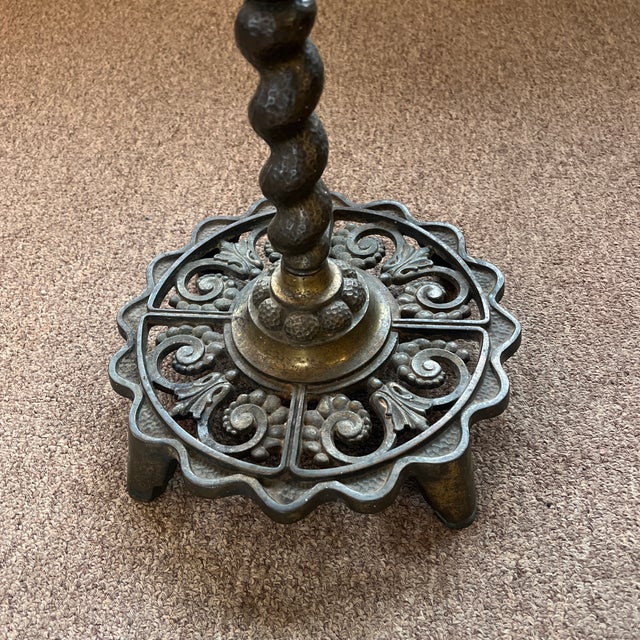 Art Deco 1900’s Rembrandt Smoking Marble Stand Side Table For Sale - Image 3 of 10