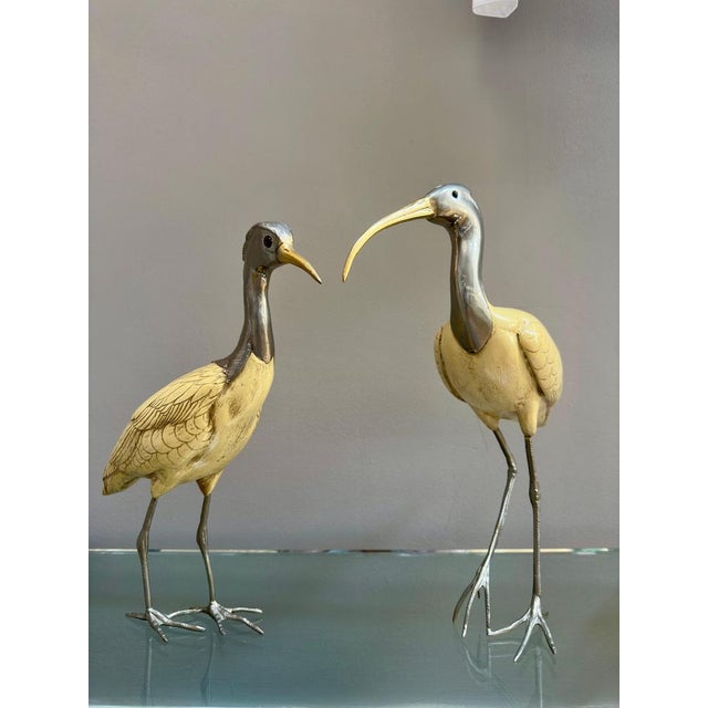 Vintage Ibis Bird Sculptures by Elli Malevolti, 1950, Set of 2 For Sale - Image 14 of 16