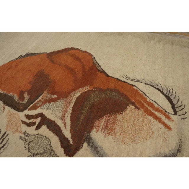 Artistic Beige Color Animal Pattern Vintage Art Deco Olga Fisch Design Ecuadorian For Sale In New York - Image 6 of 12