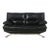 Nicoletti Black Modern Leather Loveseat For Sale