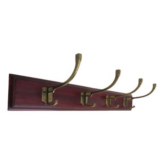 Art Nouveau Wall Wardrobe with 4 Hooks For Sale