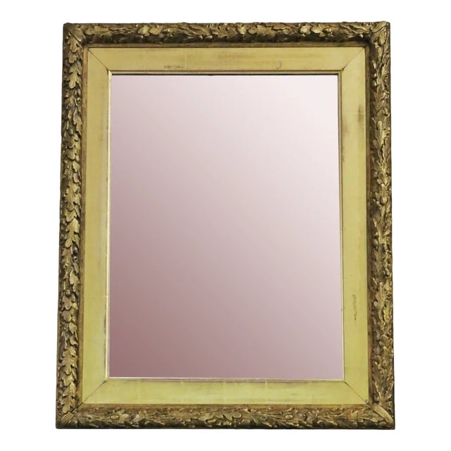 Large Antique Gilt Overmantle Wall Mirror For Sale