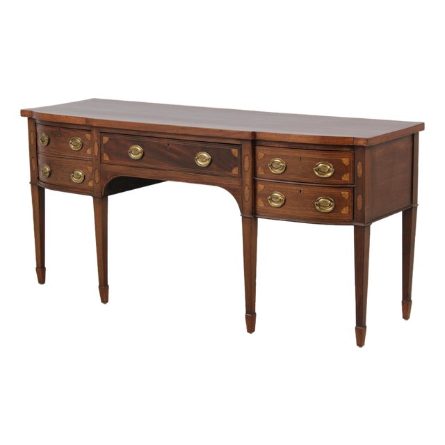 Antique 18th Century George III Mahogany Inlaid Sideboard Server For Sale