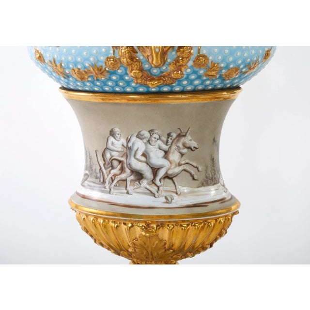 Figurative 19th Century Pair Porcelain Vases / Urns - a Pair For Sale - Image 3 of 13