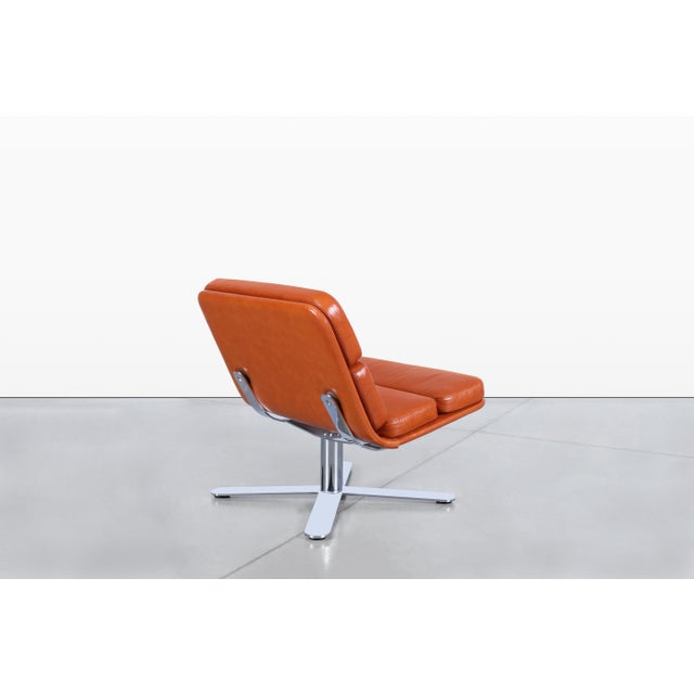 Mid-Century Modern Leather “Solo” Lounge Chairs by John Follis for Fortress For Sale - Image 12 of 14