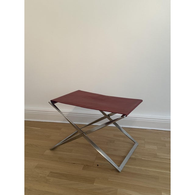 Pk 91 Folding Stool by Poul Kjærholm for E. Kold Christensen For Sale - Image 7 of 7