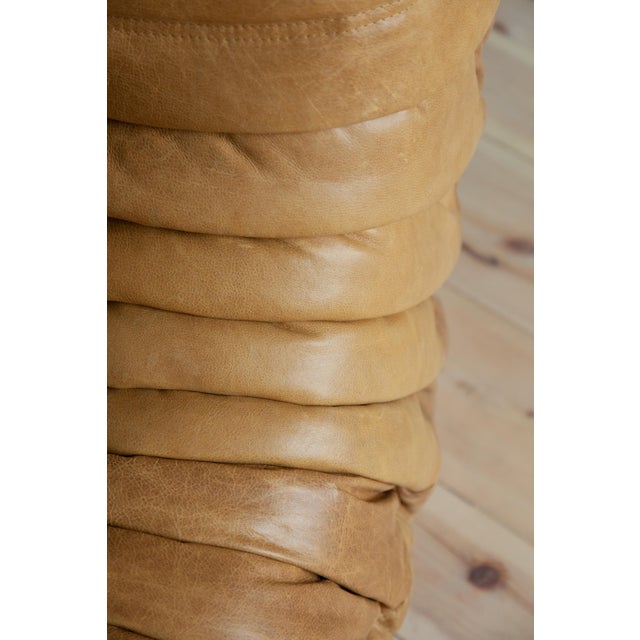 Togo Set in Camel Leather, 1970s, Set of 5 For Sale - Image 11 of 13