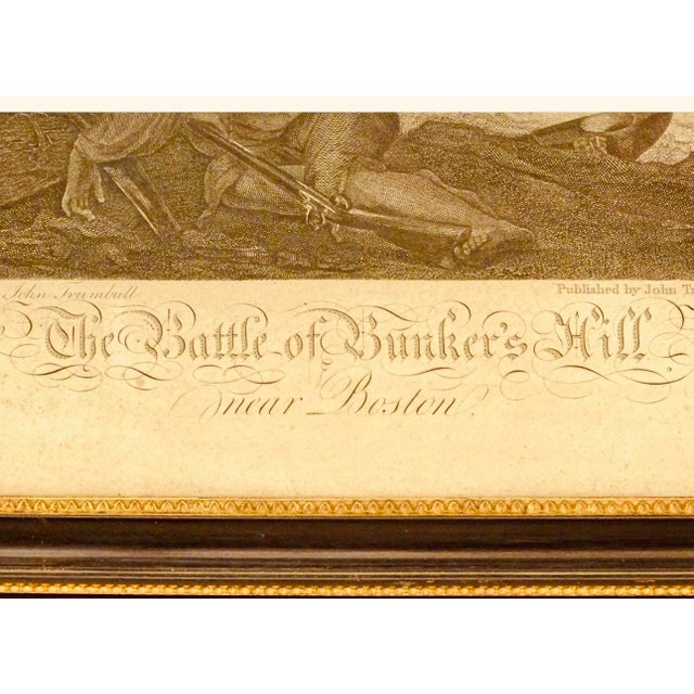 1808 John Trumbull “The Battle of Bunker’s Hill” Engraving by James Mitan, Framed For Sale In New York - Image 6 of 9