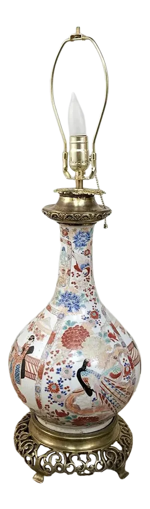 19th Century French Satsuma Urn Table Lamp