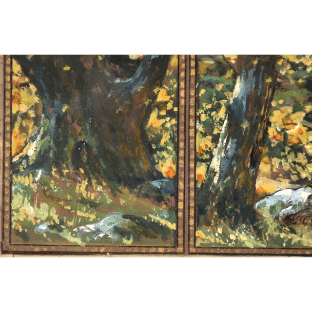 Yellow Looking Out Over the Vineyards, Early 20th Century Landscape Panorama by California School For Sale - Image 8 of 9