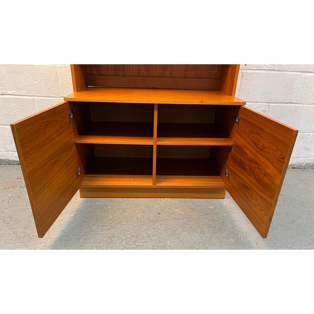 Mid-Century Modern Two-Piece Danish Teak Bookcase For Sale - Image 11 of 13