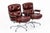 This pair of red Model 3475 Eames Time Life Executive Lobby Chairs designed by Charles & Ray Eames for Herman Miller were...