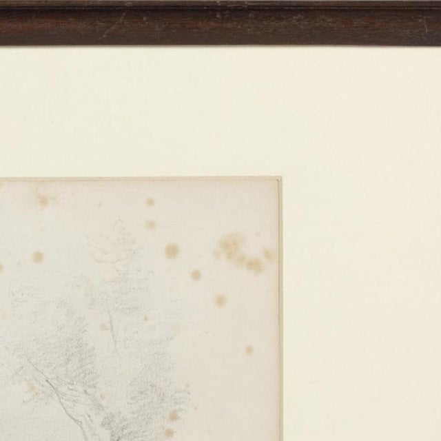 Silva Porto, Rural Landscape, 19th Century, Pencil on Paper For Sale - Image 4 of 6