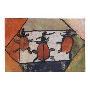 Contemporary Abstract Bug Batik Print