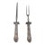 Early 20th Century Gorham Roast Fork and Sharpener Silver Plate 2 pcs For Sale