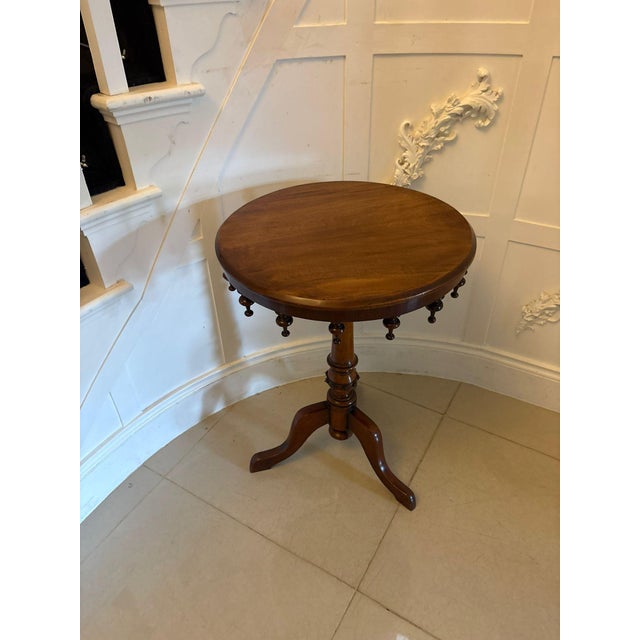 Wood Antique Victorian Walnut Bobbin GalleryTable Lamp , 1880 For Sale - Image 7 of 13
