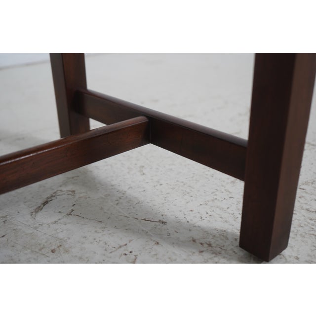 Kittinger Colonial Williamsburg Chippendale Mahogany Stool For Sale - Image 11 of 13