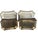 Metal Silver Tapered Shaped Engraved Coat of Arms Urn Pair For Sale - Image 7 of 7