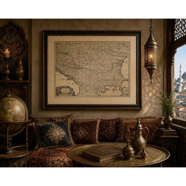 Large Map of the Habsburgottoman War by Aeg, 1729 For Sale - Image 10 of 11