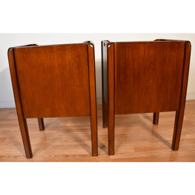 1920 Antique Beacon Hill Collection Regency Mahogany Nightstands Bedside Tables For Sale - Image 17 of 18