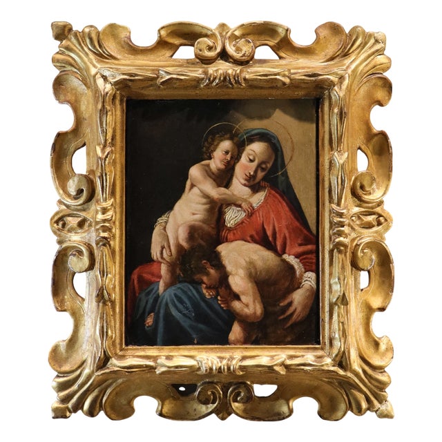 After Antonio Molinari, Madonna, 1600s-1700s, Oil Painting, Framed For Sale