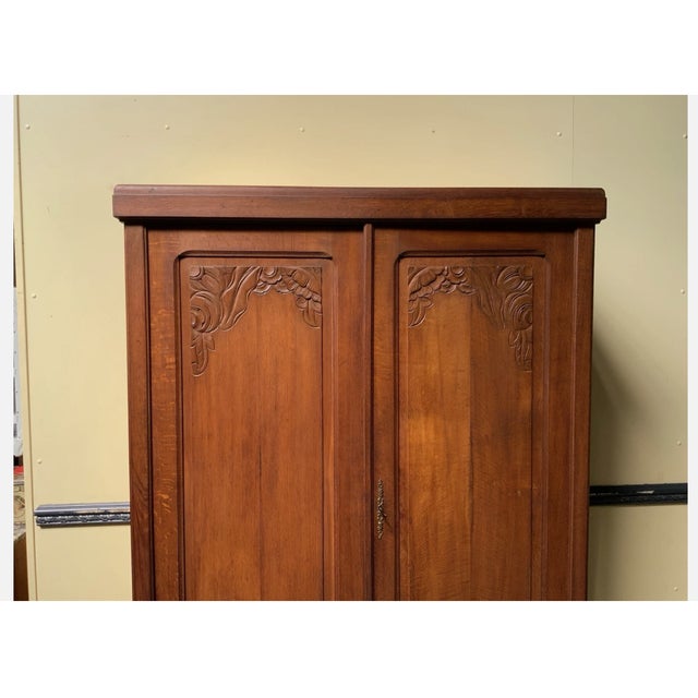 Wood Art Deco Oak Wardrobe, 1925 For Sale - Image 7 of 9