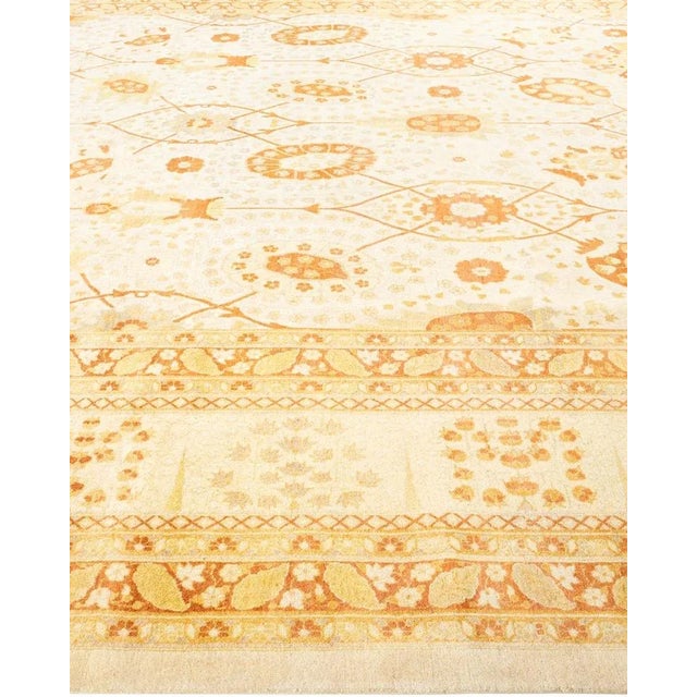 Solo Rugs Mogul, One-of-a-Kind Hand-Knotted Area Rug in Ivory, 10' 4" x 14' 3" For Sale - Image 4 of 8