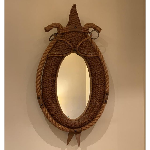 Wall Mirror attributed to Audoux Et Minet For Sale - Image 11 of 11