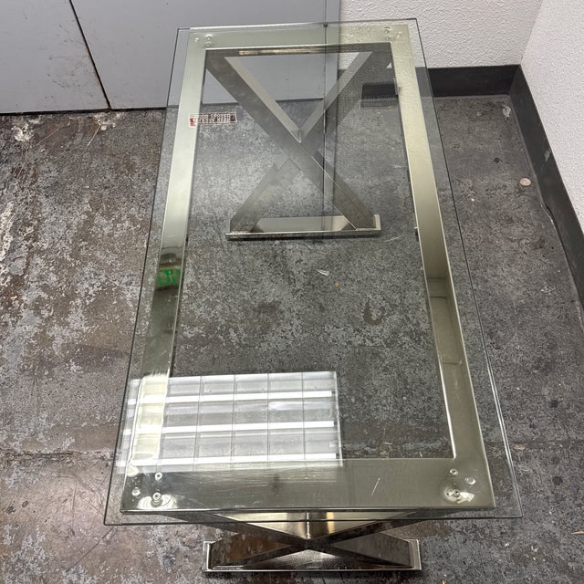 Pottery Barn Ava Metal + Glass Desk For Sale - Image 10 of 12