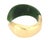 Contemporary Mid 20th Century Tiffany & Co. Elsa Peretti Green Jade 18k Yellow Gold Cuff Bangle Bracelet For Sale - Image 3 of 6