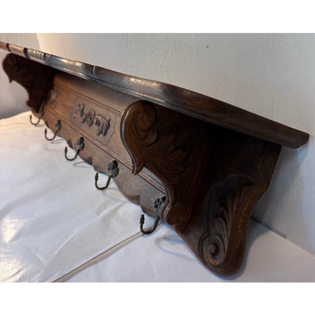 Wood Vintage French Pot Rack or Coat Rack For Sale - Image 7 of 12