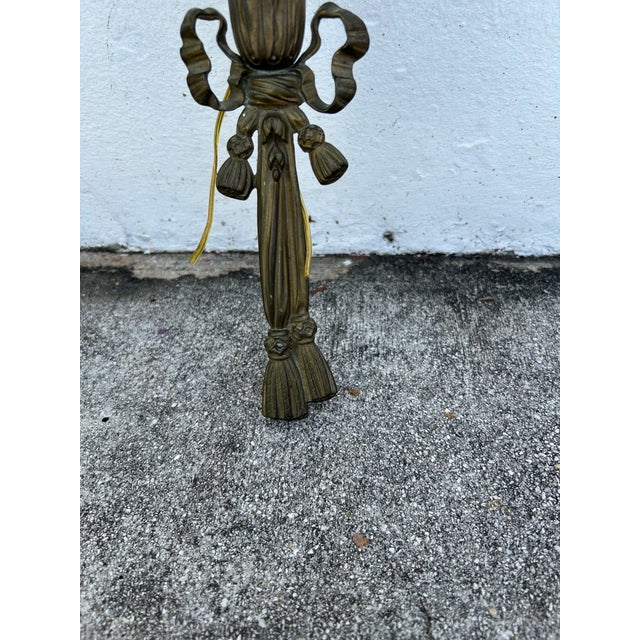 Metal Pair of 1890s Neoclassic Bronze and Porcelain Wall Sconces For Sale - Image 7 of 7