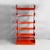 Italian industrial modern orange metal bookcase Congresso by Lips Vago, 1970s Bookcase model Congresso entirely in orange-...
