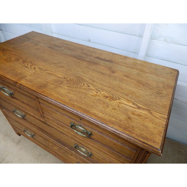 Edwardian Oak Chest of Drawers, 1890s For Sale - Image 13 of 18
