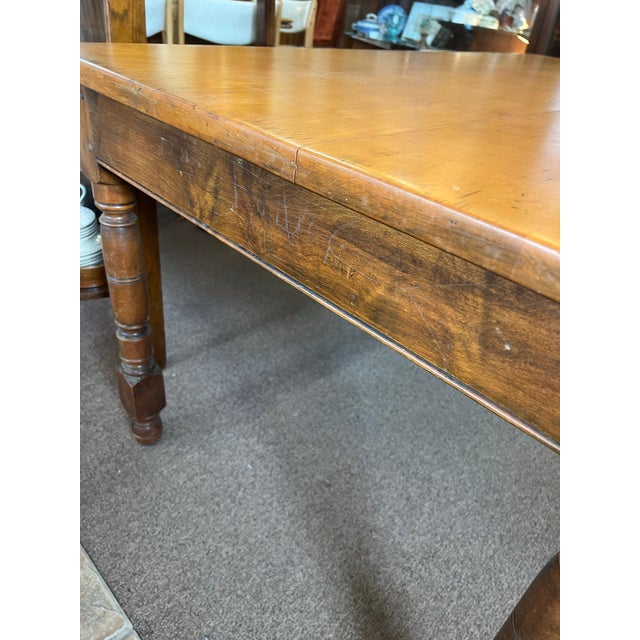 1950's Stickley French Farmhouse Pine Dining Table For Sale - Image 10 of 10