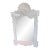 Vintage Palm Beach Shell Draped White Lacquered Wall Mirror Pair Available For Sale