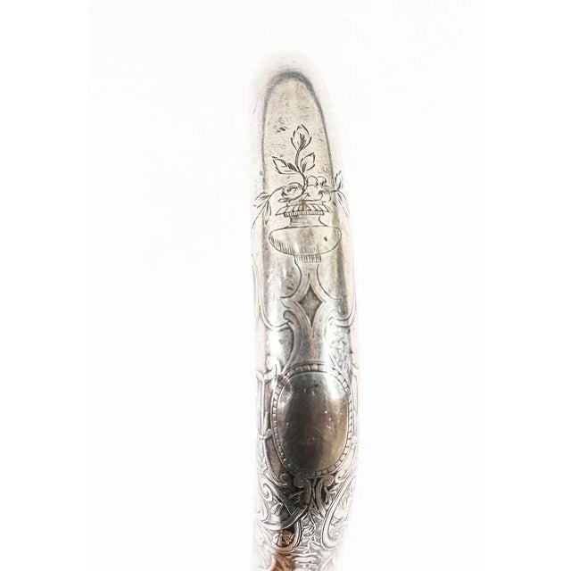 Gold Antique French Silver Walking Cane Stick, 1800s For Sale - Image 8 of 12