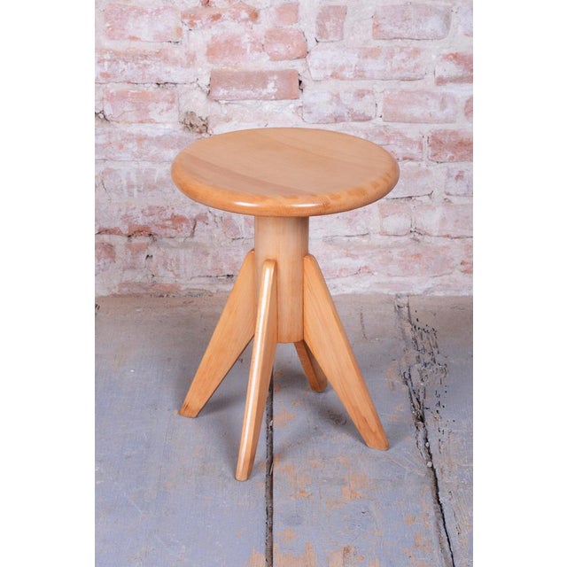 Mid-Century Beech Piano Stool, Czech, 1940s For Sale - Image 3 of 12