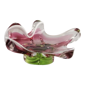 Mid-20th Century Modern Czech Art Glass Decorative Bowl by Josef Hospodka for Chribska Glassworks