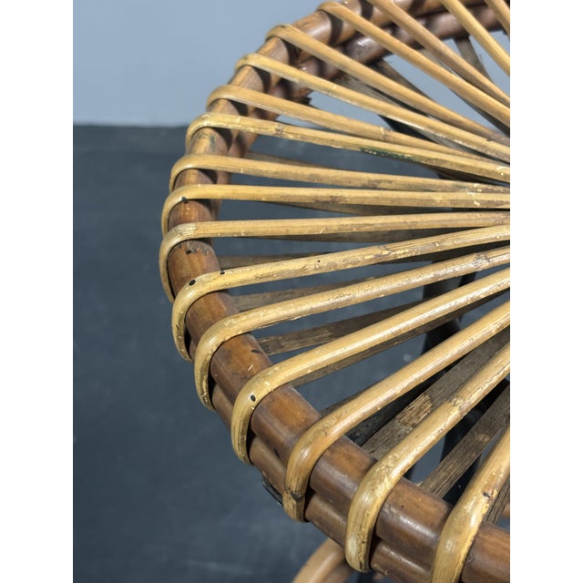 Mid-Century Dutch Rattan Bamboo Bar Stools by Dirk Van Sliedrecht for Rohé Noordwolde, 1950s For Sale - Image 9 of 18