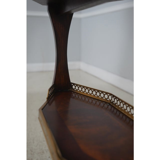 Wood Theodore Alexander Mahogany 3-Tier Butler’s Side Table For Sale - Image 7 of 14